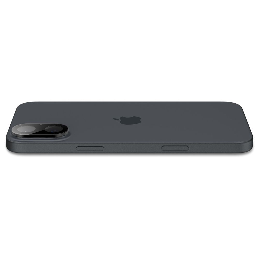 VERRE TEMPERÉ DE PROTECTION POUR LENTILLE D'APPAREIL PHOTO SPIGEN OPTIK GLAS.TR PROTECTEUR DE CAMÉRA 2-PACK IPHONE 16 / 16 PLUS NOIR