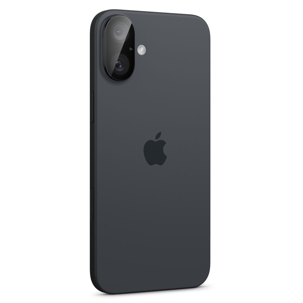 VERRE TEMPERÉ DE PROTECTION POUR LENTILLE D'APPAREIL PHOTO SPIGEN OPTIK GLAS.TR PROTECTEUR DE CAMÉRA 2-PACK IPHONE 16 / 16 PLUS NOIR