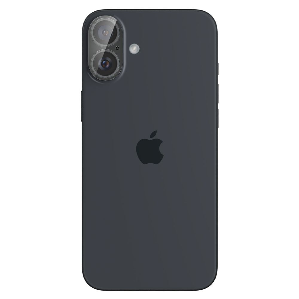 VERRE TEMPERÉ PROTECTEUR POUR LENTILLE D'APPAREIL PHOTO SPIGEN OPTIK GLAS.TR PROTECTEUR DE CAMÉRA 2-PACK IPHONE 16 / 16 PLUS CRISTAL TRANSPARENT