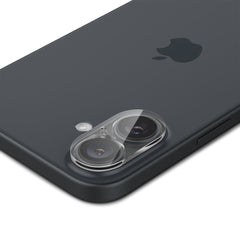 VERRE TEMPERÉ PROTECTEUR POUR LENTILLE D'APPAREIL PHOTO SPIGEN OPTIK GLAS.TR PROTECTEUR DE CAMÉRA 2-PACK IPHONE 16 / 16 PLUS CRISTAL TRANSPARENT