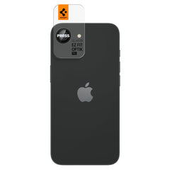 VERRE TEMPERÉ DE PROTECTION POUR LENTILLE D'APPAREIL PHOTO SPIGEN OPTIK PRO GLAS.TR "EZ FIT" PROTECTEUR D'APPAREIL PHOTO 2-PACK IPHONE 16E NOIR