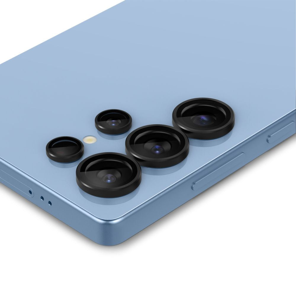 VERRE TEMPERÉ PROTECTEUR POUR LENTILLE D'APPAREIL PHOTO SPIGEN OPTIK PRO HD GLAS.TR "EZ FIT" PROTECTEUR DE CAMÉRA 2-PACK GALAXY S25 ULTRA NOIR