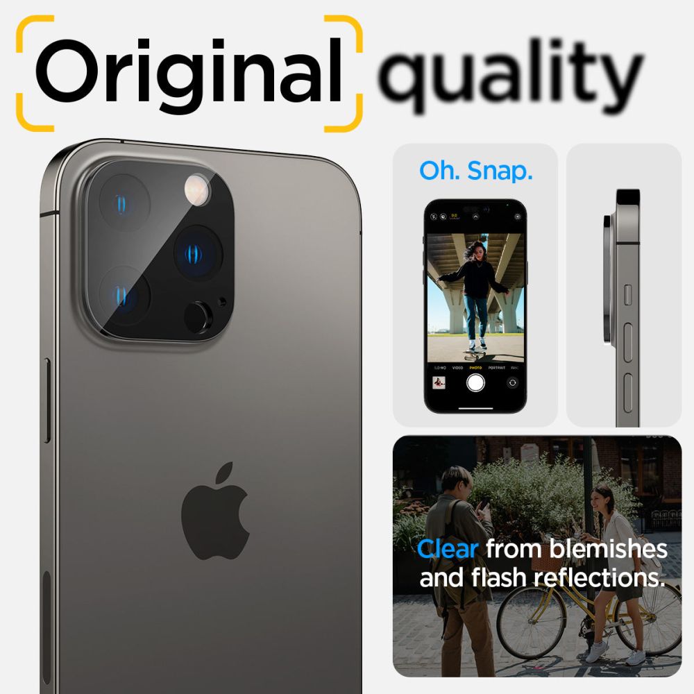PROTECTION DE L'APPAREIL PHOTO SPIGEN OPTIK.TR PROTECTEUR DE CAMÉRA 2-PACK IPHONE 14 PRO / 14 PRO MAX NOIR