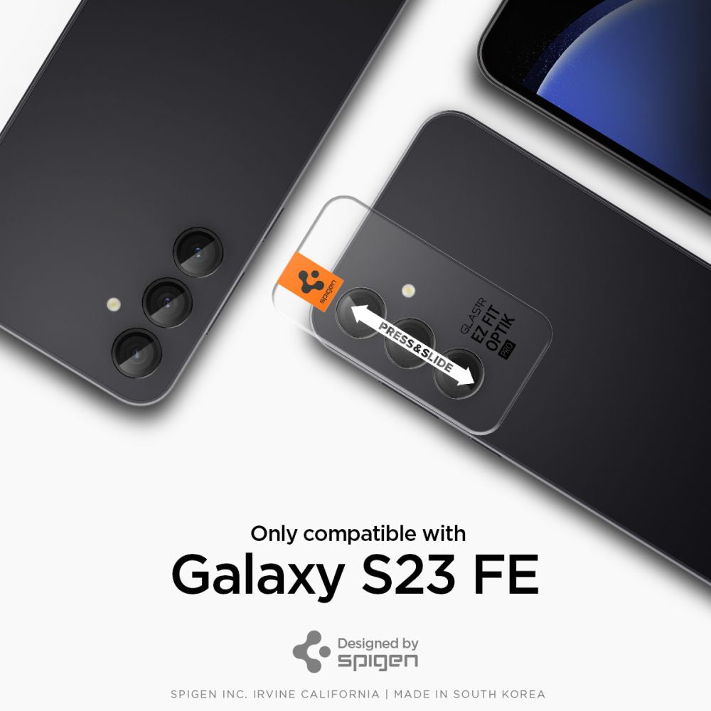 PROTECTION DE L'APPAREIL PHOTO SPIGEN OPTIK.TR "EZ FIT" PROTECTEUR DE CAMÉRA 2-PACK GALAXY S23 FE NOIR