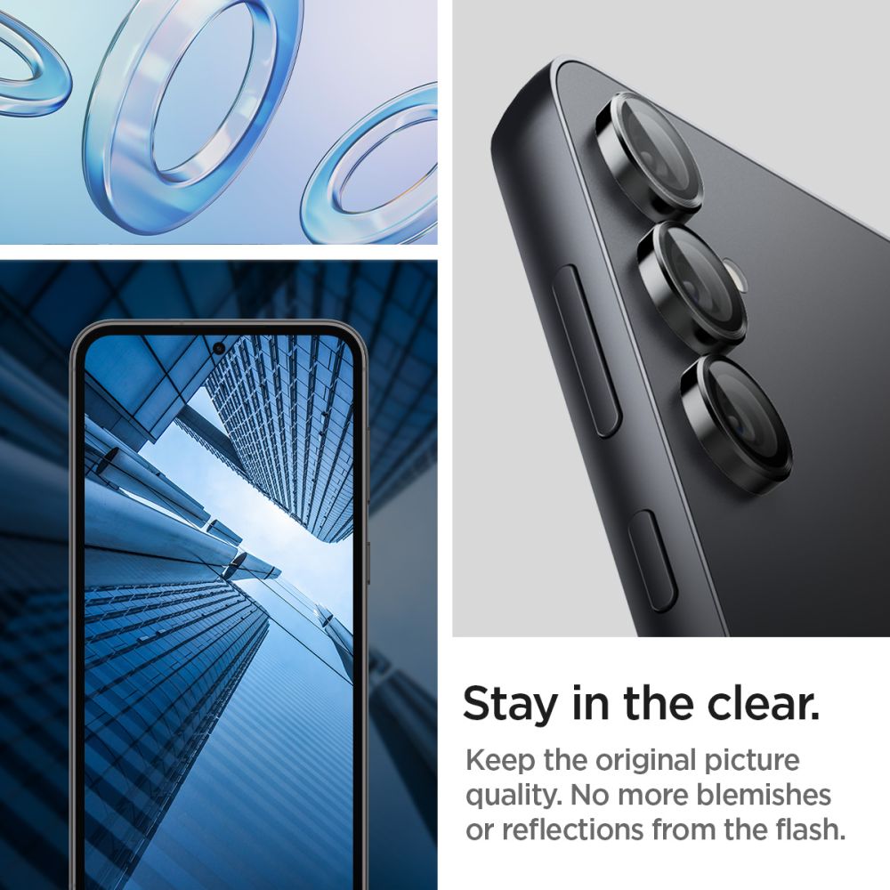 PROTECTION DE L'APPAREIL PHOTO SPIGEN OPTIK.TR "EZ FIT" PROTECTEUR DE CAMÉRA 2-PACK GALAXY S23 FE NOIR