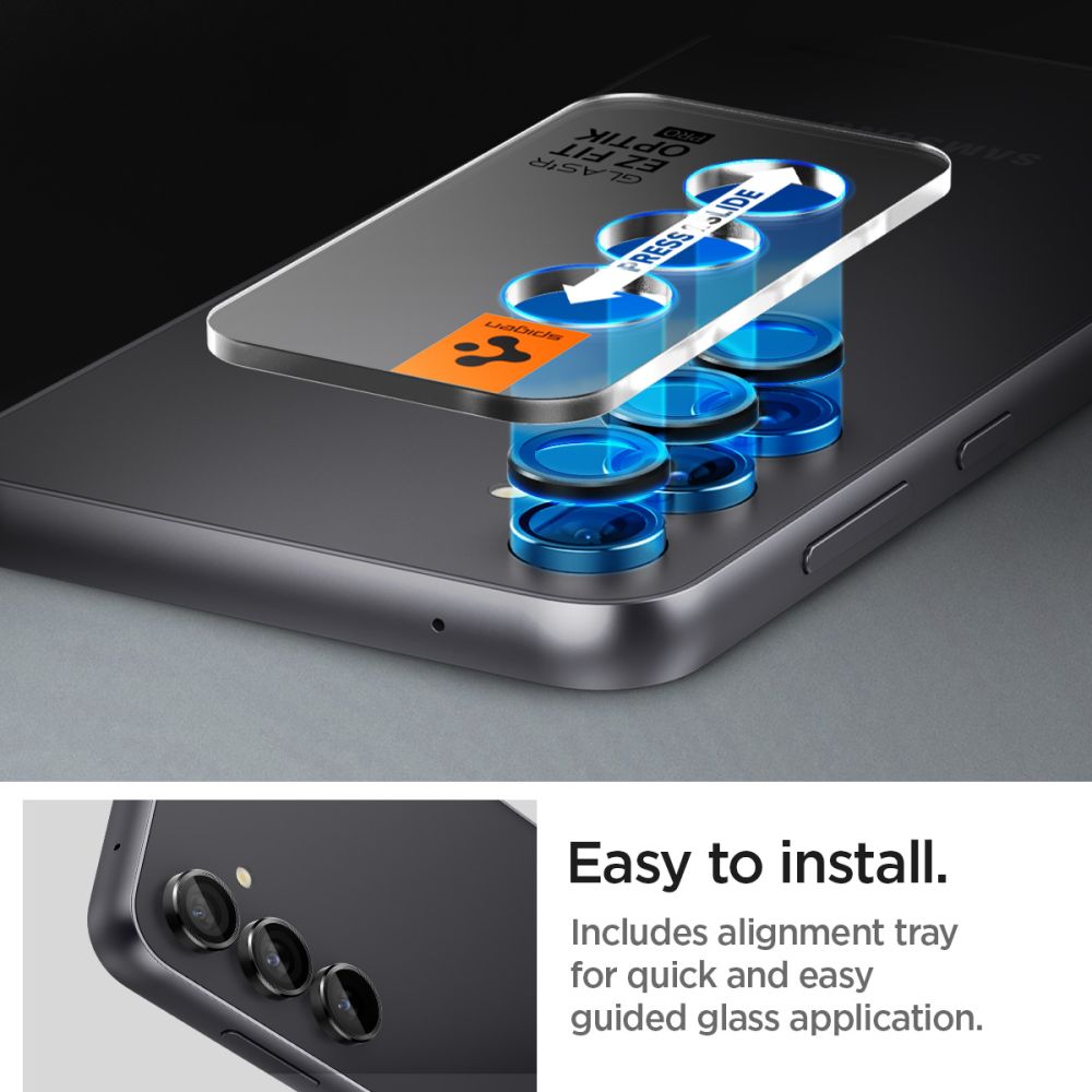 PROTECTION DE L'APPAREIL PHOTO SPIGEN OPTIK.TR "EZ FIT" PROTECTEUR DE CAMÉRA 2-PACK GALAXY S23 FE NOIR
