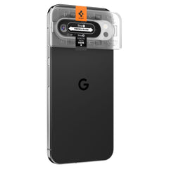 VERRE TEMPERÉ DE PROTECTION POUR LENTILLE D'APPAREIL PHOTO SPIGEN OPTIK.TR "EZ FIT" PROTECTEUR D'APPAREIL PHOTO 2-PACK GOOGLE PIXEL 9 PRO XL TRANSPARENT CRISTAL.