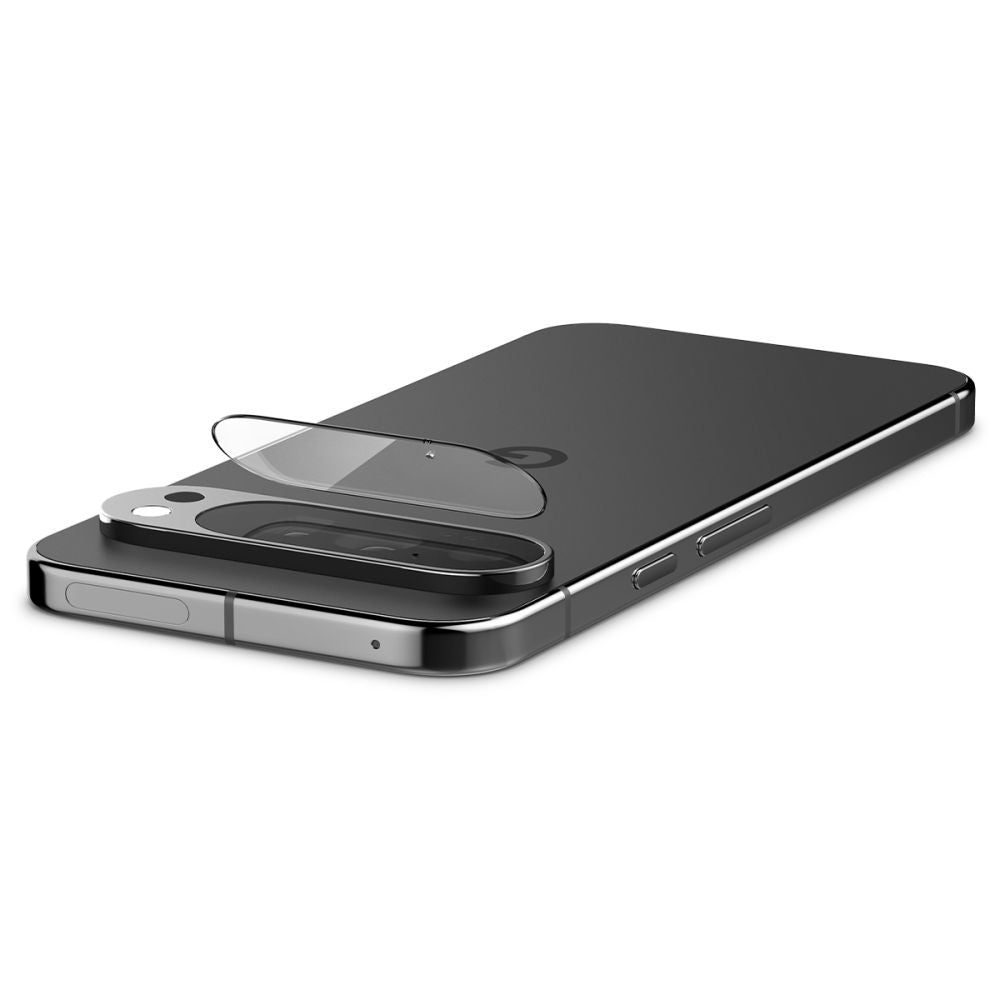 VERRE TEMPERÉ DE PROTECTION POUR LENTILLE D'APPAREIL PHOTO SPIGEN OPTIK.TR "EZ FIT" PROTECTEUR D'APPAREIL PHOTO 2-PACK GOOGLE PIXEL 9 PRO XL TRANSPARENT CRISTAL.