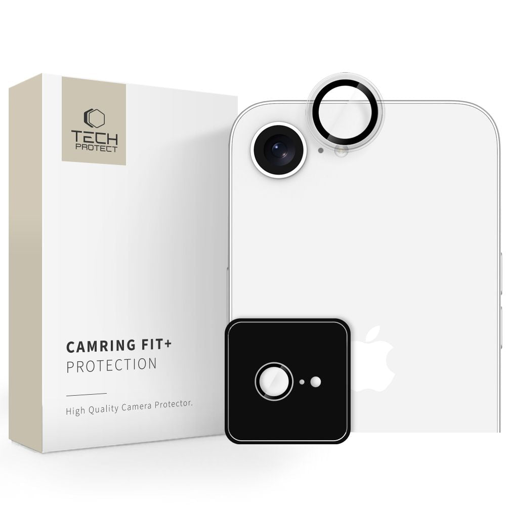 VERRE TEMPERÉ PROTECTEUR POUR LENTILLE D'APPAREIL PHOTO TECH-PROTECT CAMRING FIT+ IPHONE 16E TRANSPARENT