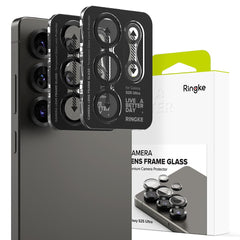 VERRE TEMPERÉ DE PROTECTION POUR LENTILLE D'APPAREIL PHOTO RINGKE CAMERA FRAME PROTECTOR 2-PACK GALAXY S25 ULTRA NOIR