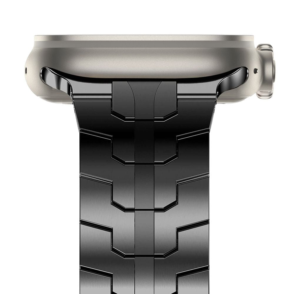 BRACELET DOOP EN ACIER INOXYDABLE POUR APPLE WATCH 6 / 7 / 8 / 9 / 10 / SE / ULTRA 1 / 2 (44 / 45 / 46 / 49 MM) NOIR