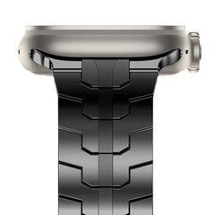 BRACELET DOOP EN ACIER INOXYDABLE POUR APPLE WATCH 6 / 7 / 8 / 9 / 10 / SE / ULTRA 1 / 2 (44 / 45 / 46 / 49 MM) NOIR