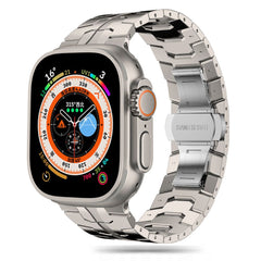 BRACELET DOOP EN ACIER INOXYDABLE POUR APPLE WATCH 6 / 7 / 8 / 9 / 10 / SE / ULTRA 1 / 2 (44 / 45 / 46 / 49 MM) TITANE