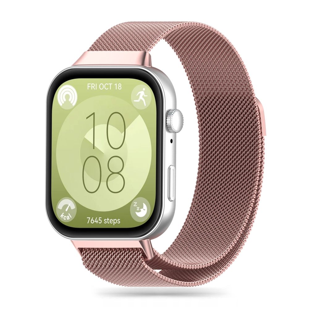 BRACELET HEYBAND MILANAISE HUAWEI WATCH FIT 3 OR ROSE