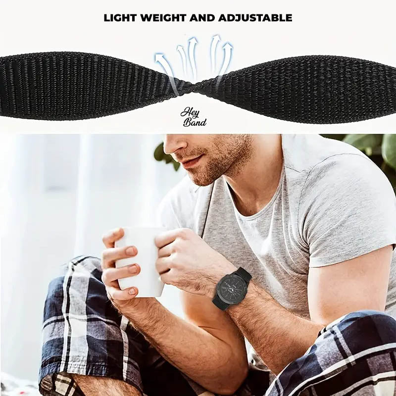 BRACELET EN NYLON POUR GARMIN 26MM FENIX 3 / 5X / 3HR / 5X PLUS / 6X / 6X PRO / 7X HEYBAND NYLON NOIR / ORANGE