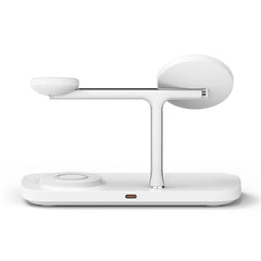 STATION DE CHARGEMENT RINGKE 3EN1 QI2 MAGNETIQUE MAGSAFE CHARGEUR SANS FIL BLANC