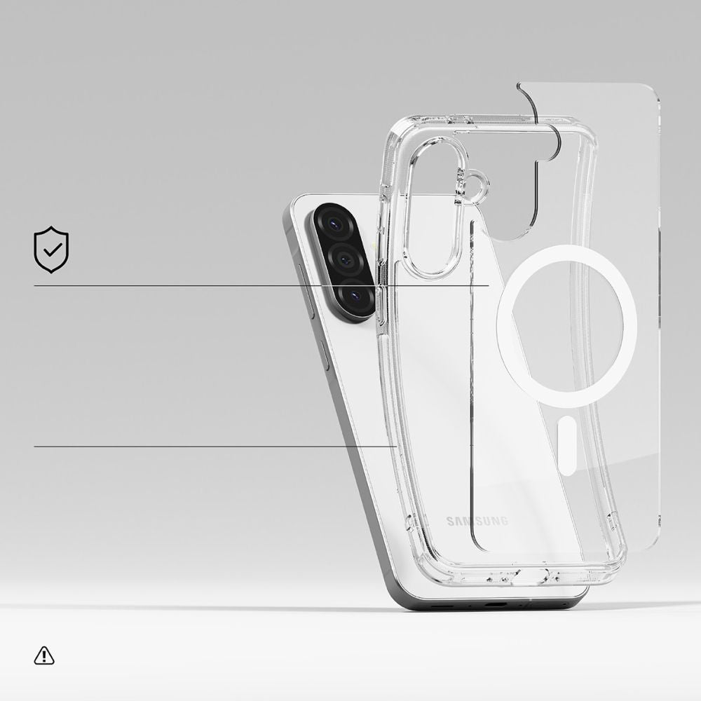 COQUE RINGKE FUSION MAGNETIQUE MAGSAFE GALAXY A36 / A56 5G TRANSPARENT
