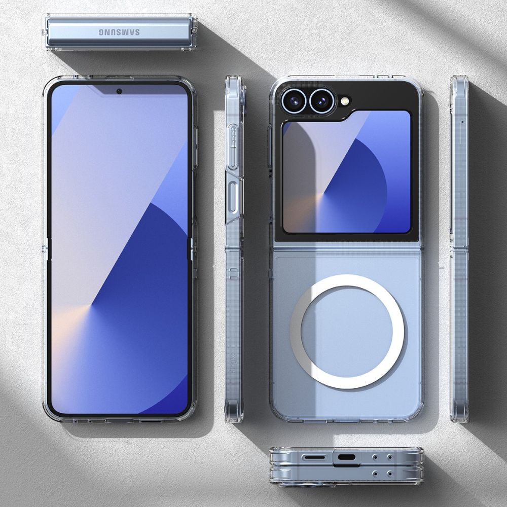 COQUE POUR GALAXY Z FLIP 6 RINGKE FUSION MAGNETIQUE MAGSAFE TRANSPARENTE