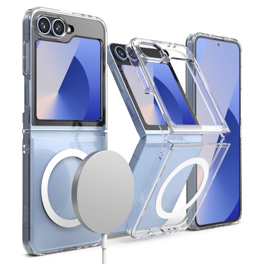 COQUE POUR GALAXY Z FLIP 6 RINGKE FUSION MAGNETIQUE MAGSAFE TRANSPARENTE