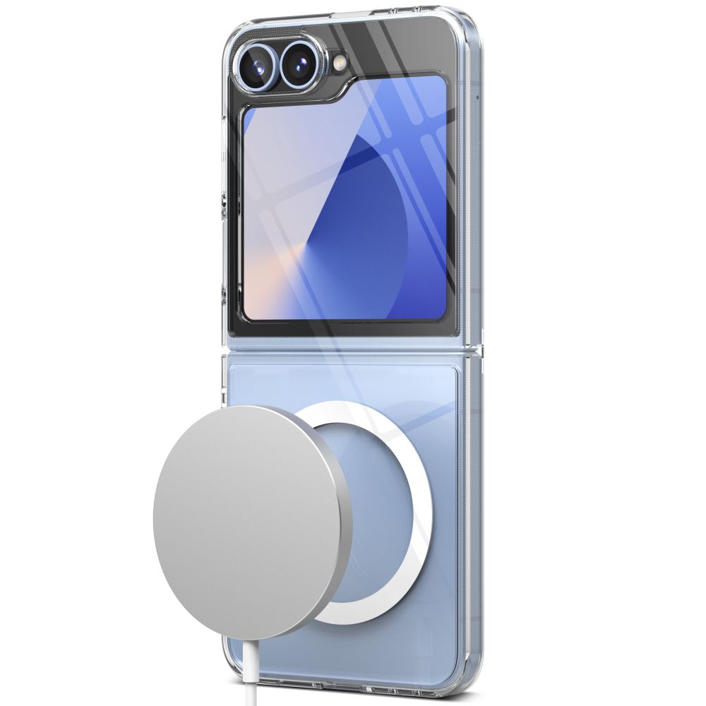 COQUE POUR GALAXY Z FLIP 6 RINGKE FUSION MAGNETIQUE MAGSAFE TRANSPARENTE