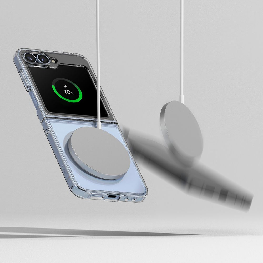 COQUE POUR GALAXY Z FLIP 6 RINGKE FUSION MAGNETIQUE MAGSAFE TRANSPARENTE