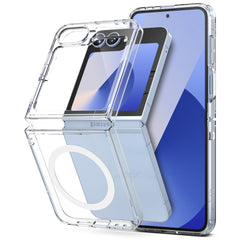 COQUE POUR GALAXY Z FLIP 6 RINGKE FUSION MAGNETIQUE MAGSAFE TRANSPARENTE