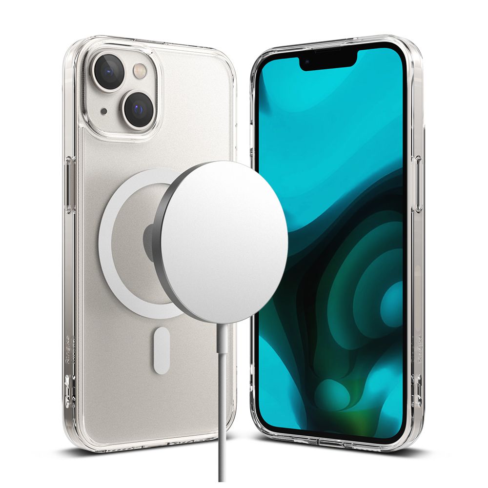 COQUE RINGKE FUSION MAGNETIQUE MAGSAFE IPHONE 14 PLUS MATTE TRANSPARENT