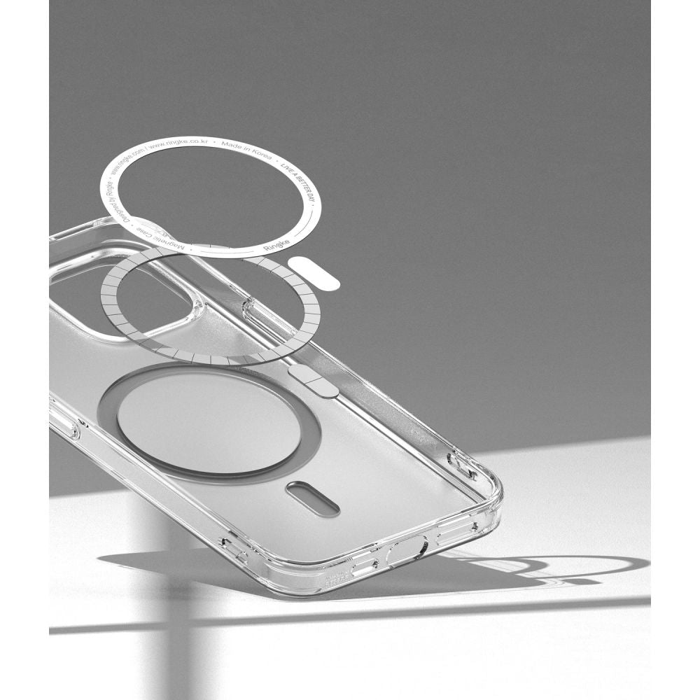 COQUE RINGKE FUSION MAGNETIQUE MAGSAFE IPHONE 14 PLUS MATTE TRANSPARENT