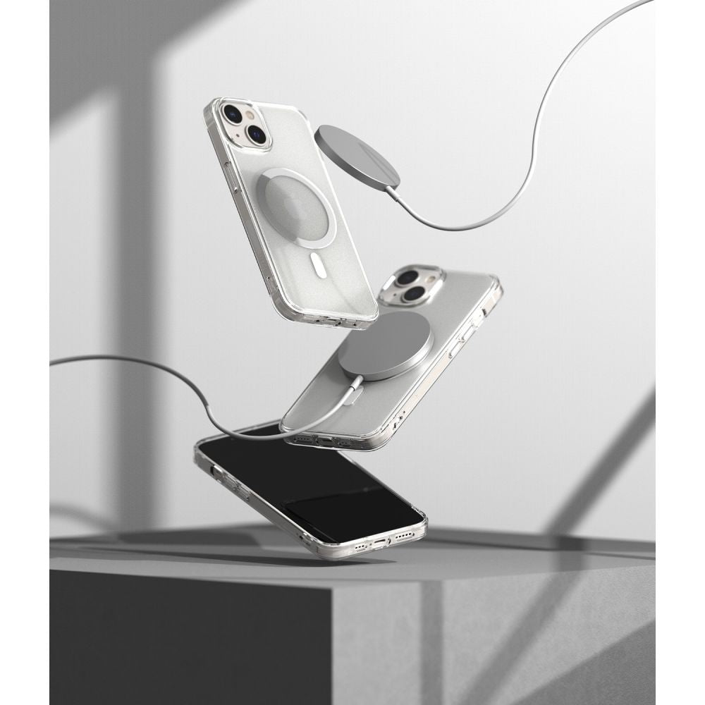 COQUE RINGKE FUSION MAGNETIQUE MAGSAFE IPHONE 14 PLUS MATTE TRANSPARENT