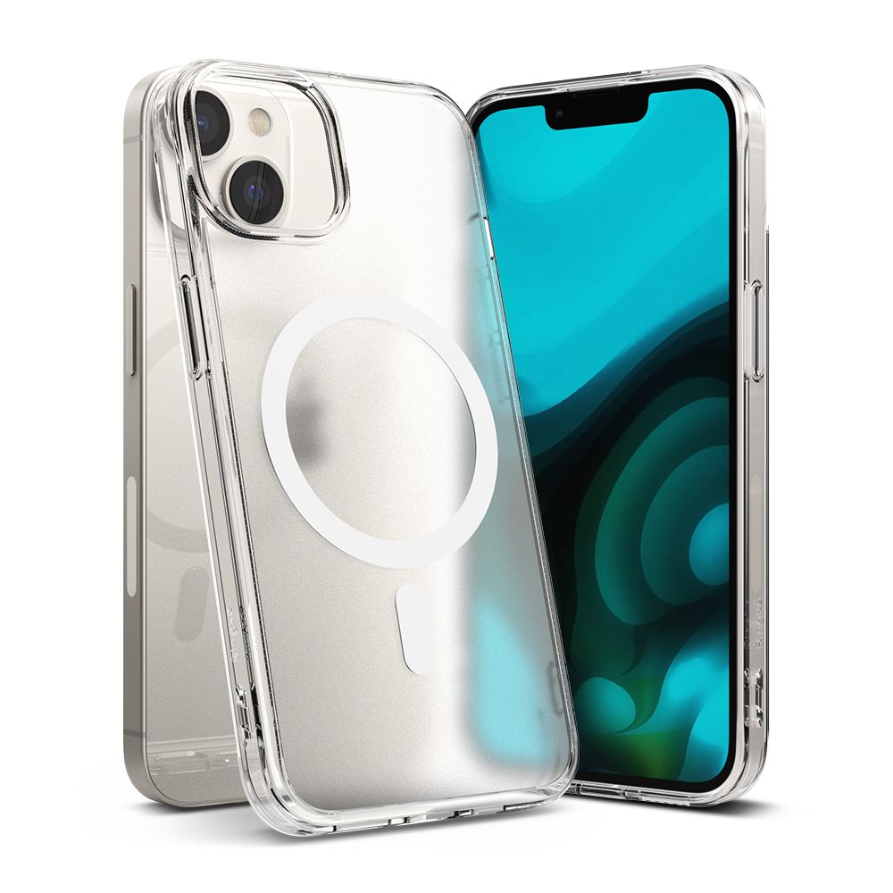 COQUE RINGKE FUSION MAGNETIQUE MAGSAFE IPHONE 14 PLUS MATTE TRANSPARENT
