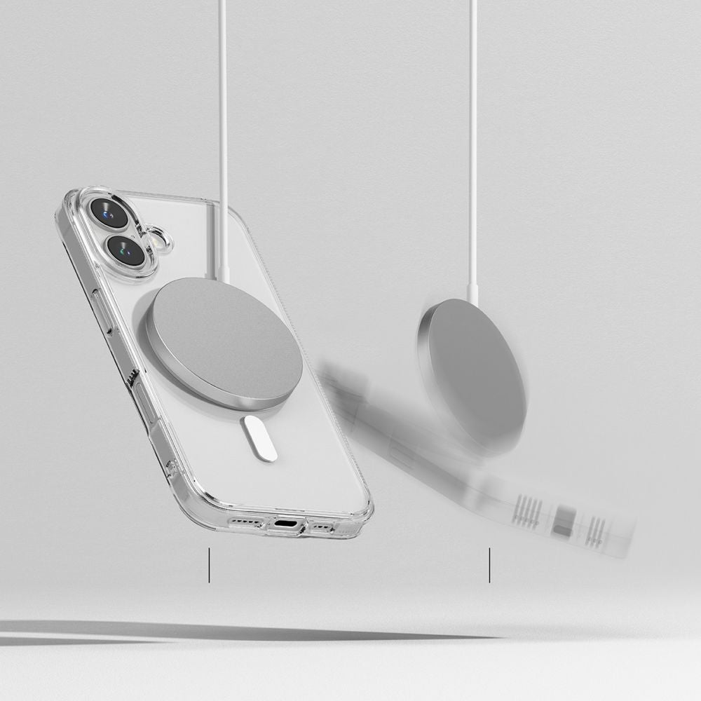COQUE RINGKE FUSION MAGNETIQUE MAGSAFE IPHONE 16 TRANSPARENTE