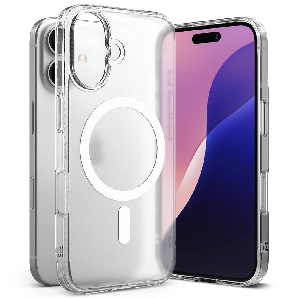 COQUE RINGKE FUSION MAGNETIQUE MAGSAFE IPHONE 16 MATTE TRANSPARENT