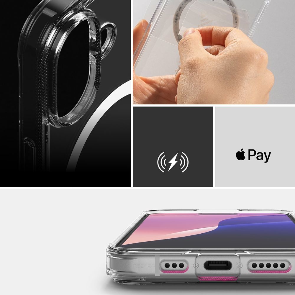 COQUE RINGKE FUSION MAGNETIQUE MAGSAFE IPHONE 16 MATTE TRANSPARENT
