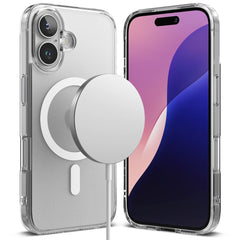COQUE RINGKE FUSION MAGNETIQUE MAGSAFE IPHONE 16 MATTE TRANSPARENT