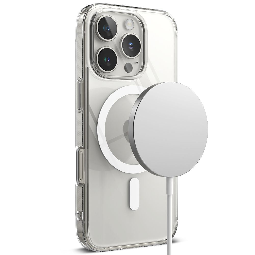 COQUE RINGKE FUSION MAGNETIQUE MAGSAFE IPHONE 16 PRO TRANSPARENTE