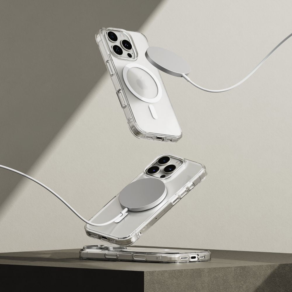 COQUE RINGKE FUSION MAGNETIQUE MAGSAFE IPHONE 16 PRO MATTE TRANSPARENT
