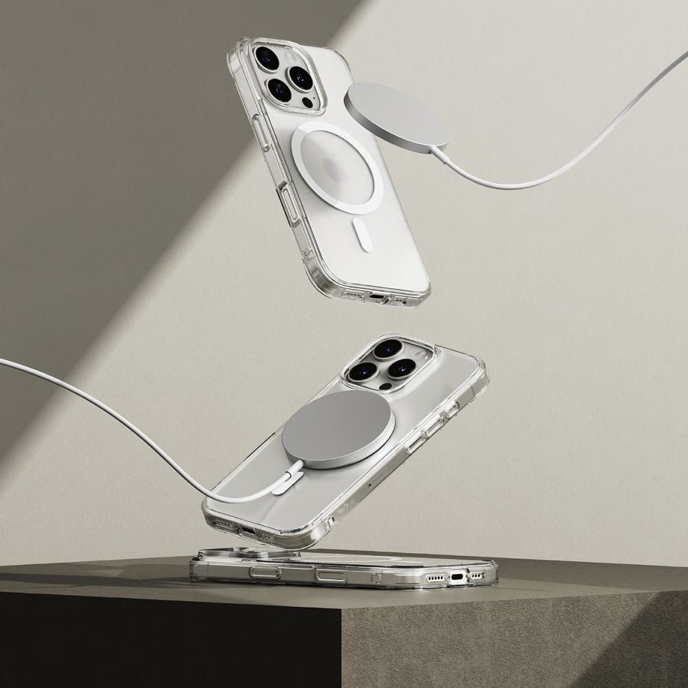 COQUE RINGKE FUSION MAGNETIQUE MAGSAFE IPHONE 16 PRO MAX TRANSPARENTE
