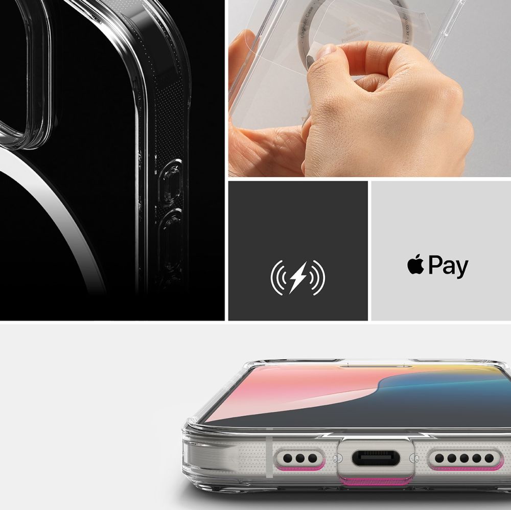 COQUE RINGKE FUSION MAGNETIQUE MAGSAFE IPHONE 16 PRO MAX TRANSPARENTE
