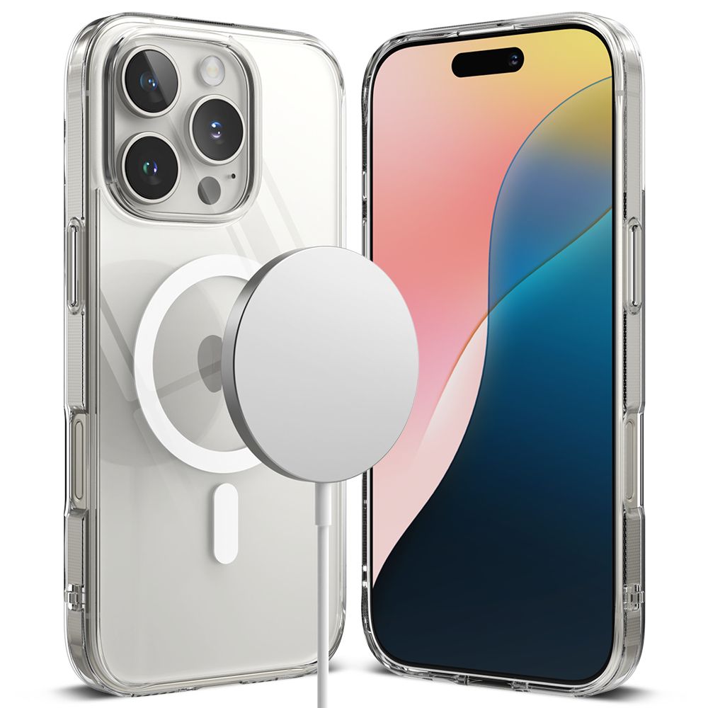 COQUE RINGKE FUSION MAGNETIQUE MAGSAFE IPHONE 16 PRO MAX TRANSPARENTE