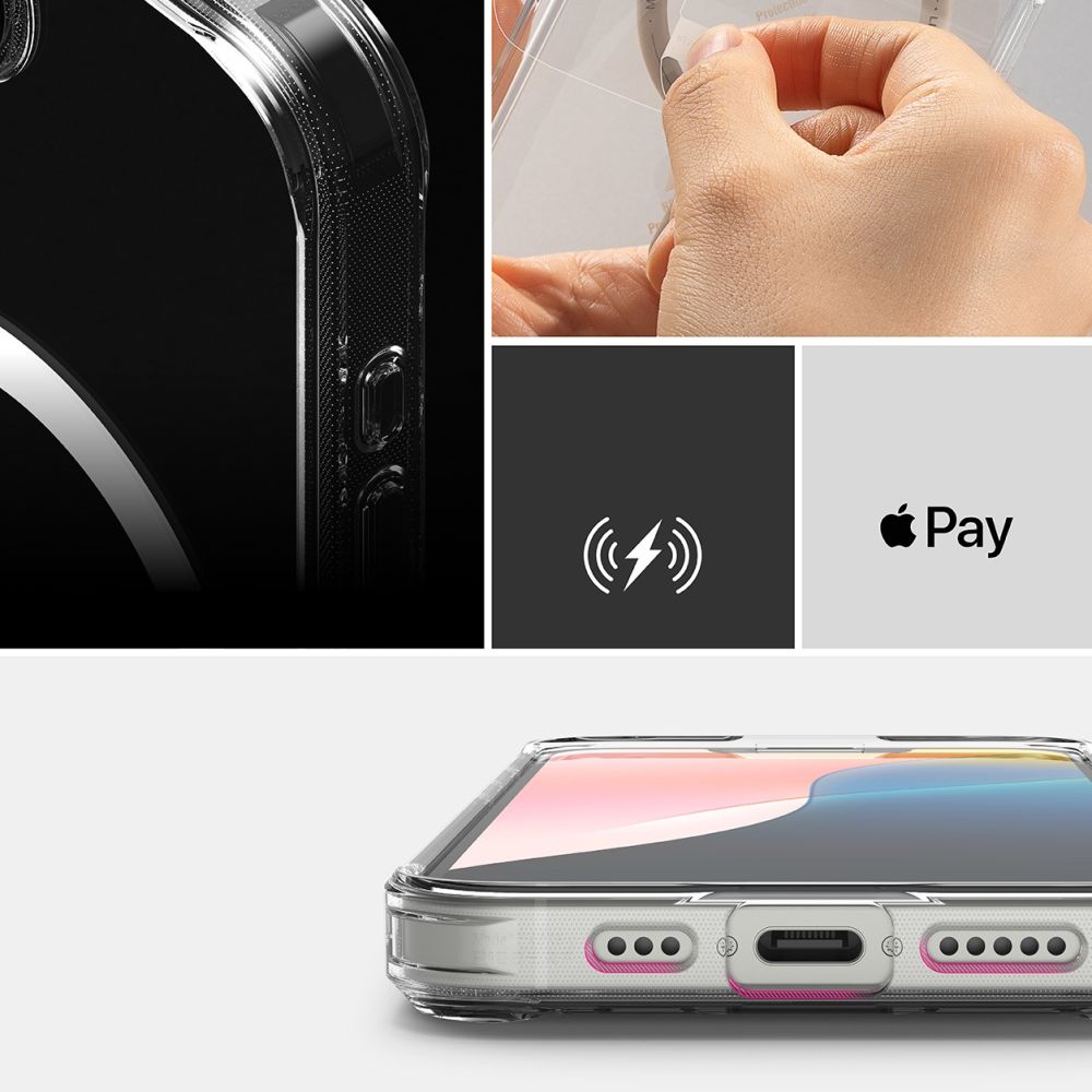 COQUE RINGKE FUSION MAGNETIQUE MAGSAFE IPHONE 16E TRANSPARENTE
