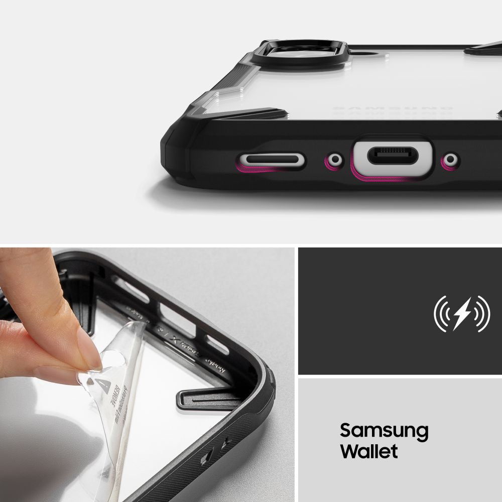 COQUE RINGKE FUSION X GALAXY A36 / A56 5G NOIRE