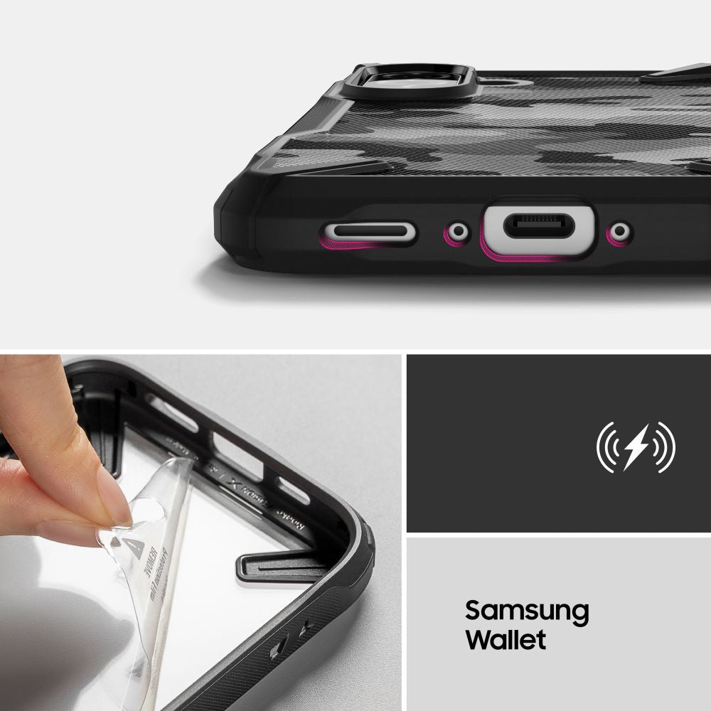 COQUE RINGKE FUSION X GALAXY A36 / A56 5G CAMO NOIR