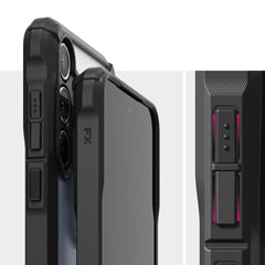 COQUE RINGKE FUSION X GALAXY A55 5G NOIRE