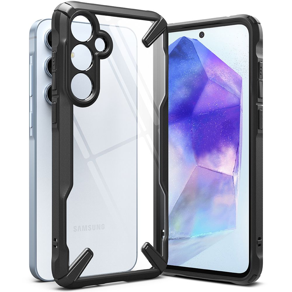 COQUE RINGKE FUSION X GALAXY A55 5G NOIRE