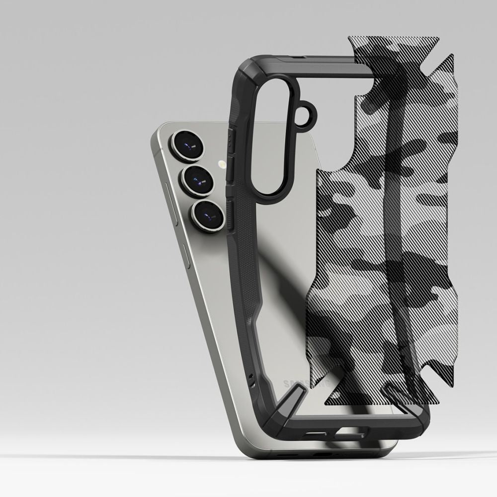 COQUE RINGKE FUSION X GALAXY S25 CAMO NOIR