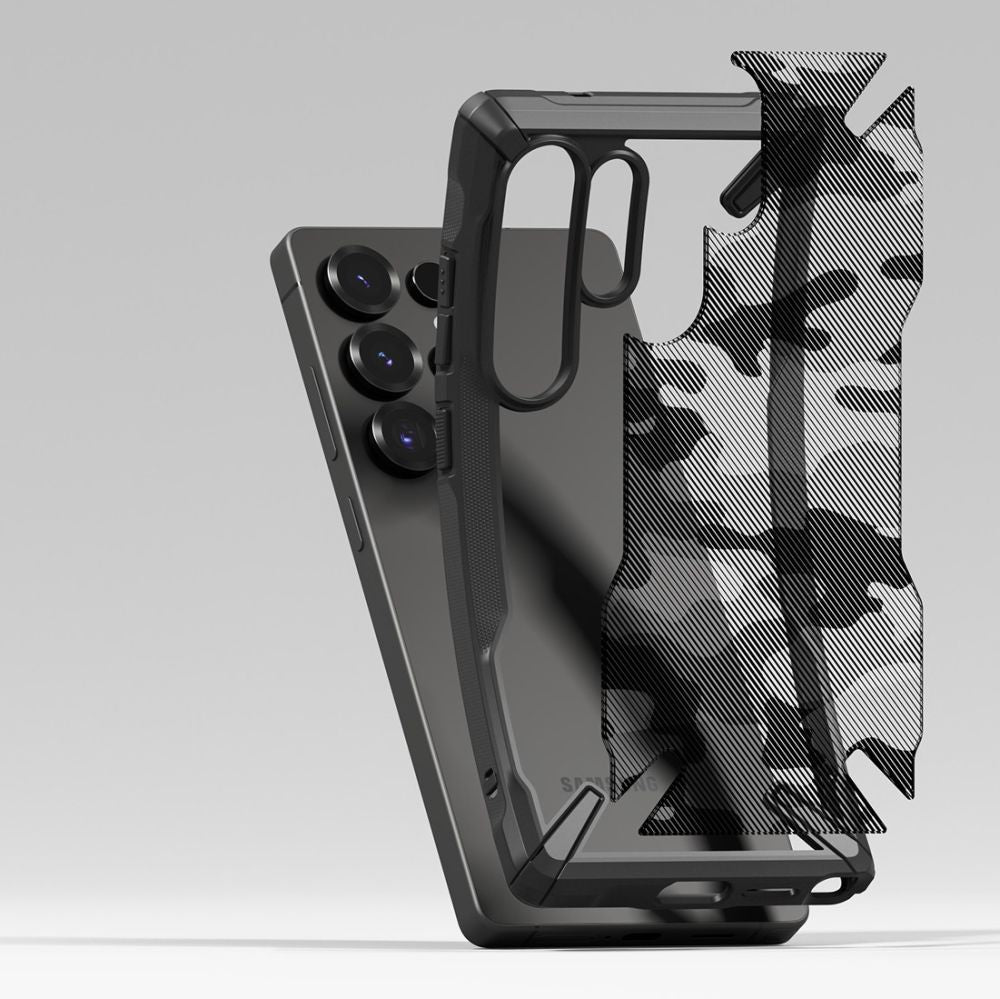 COQUE RINGKE FUSION X GALAXY S25 ULTRA CAMO NOIR