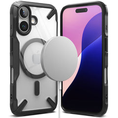 COQUE RINGKE FUSION X MAGNETIQUE MAGSAFE IPHONE 16 NOIRE