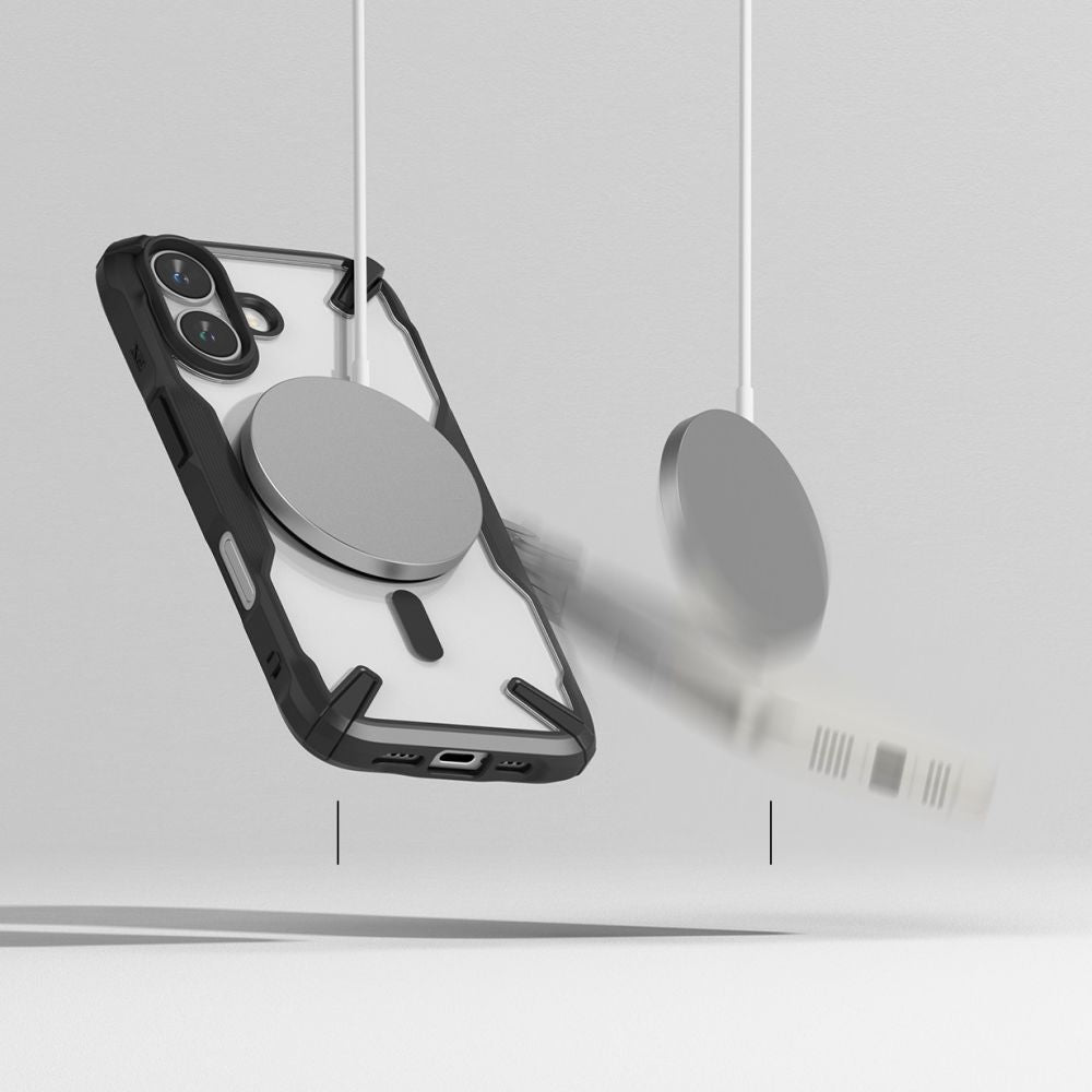 COQUE RINGKE FUSION X MAGNETIQUE MAGSAFE IPHONE 16 NOIRE