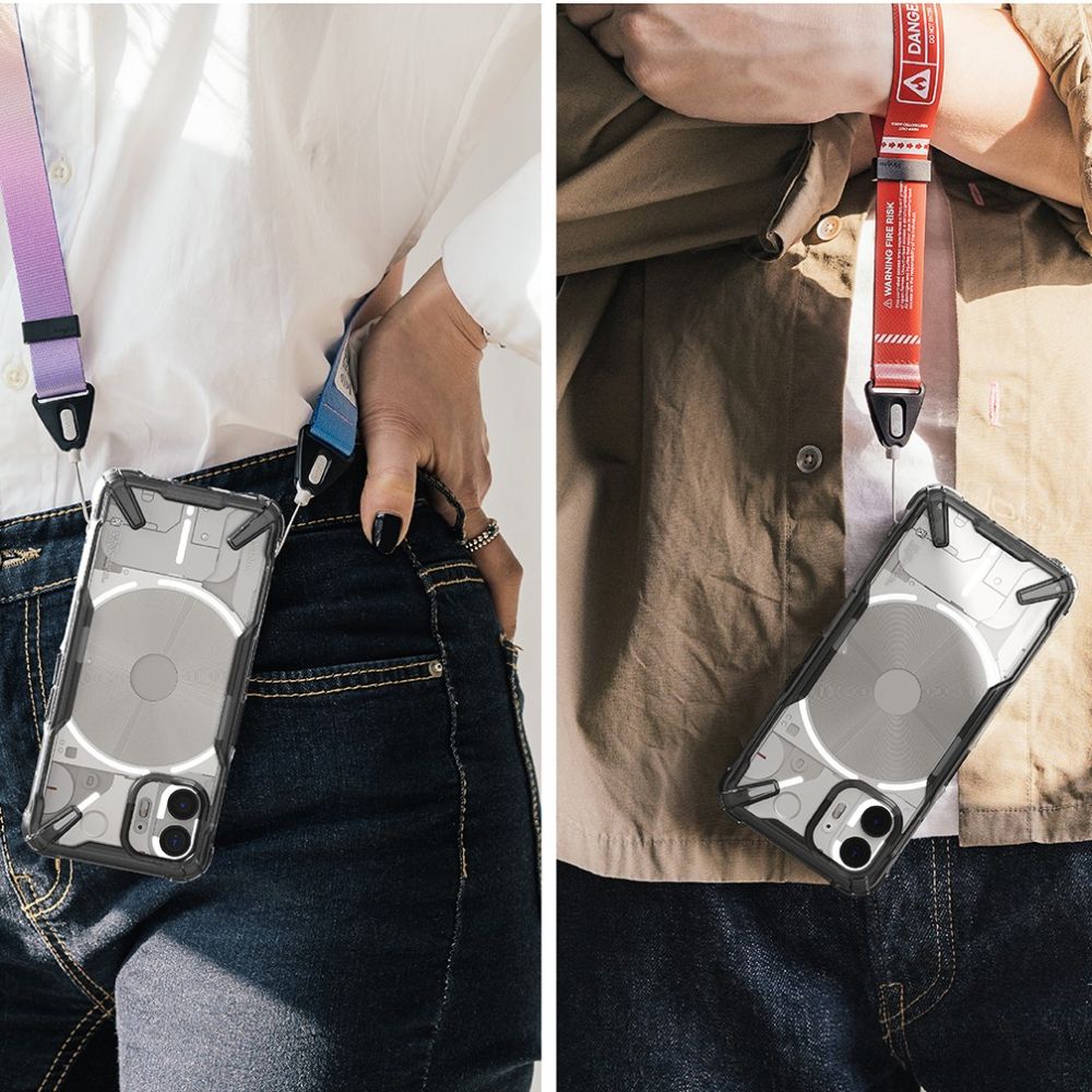 COQUE RINGKE FUSION X NOTHING PHONE 2 NOIR FUMÉ
