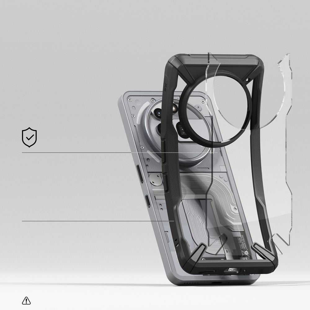 COQUE RINGKE FUSION X NOTHING PHONE 3A PRO NOIRE